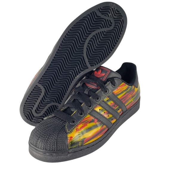 RARE 2006 ADIDAS ORIGINAL SUPERSTARS YELLOW RED AB